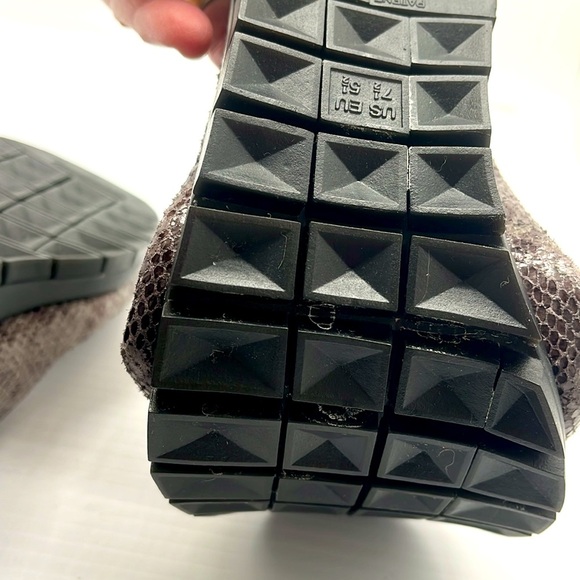 Aerosoles Lantern Leather Wedge Womens 7.5 M Gray Snake Comfort Ballet Classic - Picture 11 of 17